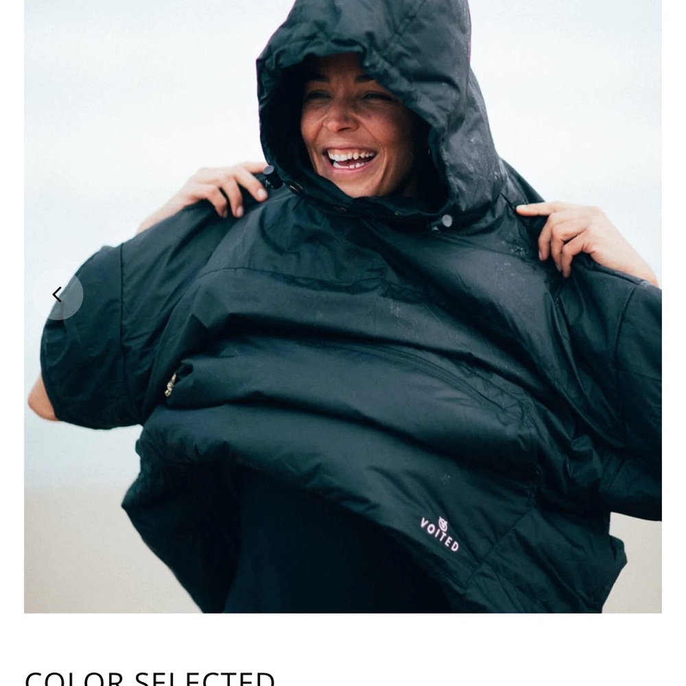 Black Hooded Poncho